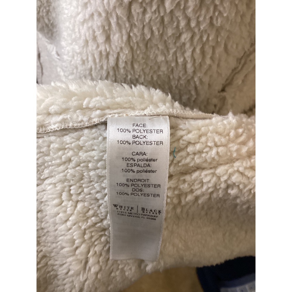 White House Black Market Vest Womens Medium Cream Excellent Faux Suede Shearling - Picture 5 of 5